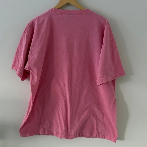 B.U.M Equipment Vintage 90’s Pink Smiley Sunflower 100% Cotton Tee Size Large - Picture 3 of 4
